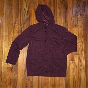 Boys Old Navy Maroon hooded windbreaker Jacket